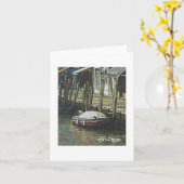 Textile Art Venise Carte pour notes (Fleur jaune)