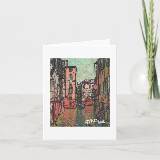 Textile Art Venise Carte pour notes (Devant)