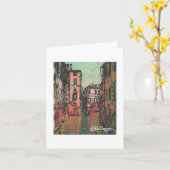 Textile Art Venise Carte pour notes (Fleur jaune)
