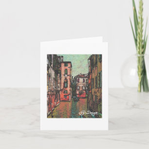 Textile Art Venise Carte pour notes