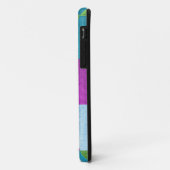 Textile texture violet coque iphone (Dos/Gauche)