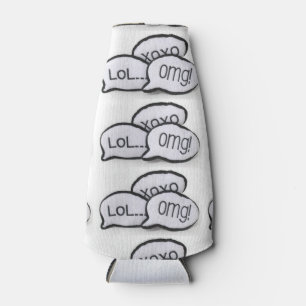 TEXTING, TWEEMAAL/FACEBOOKING KOOZIE-COOLER FLESJESKOELER