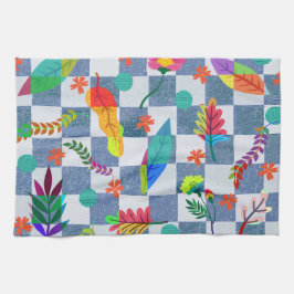 Textura floral theedoek