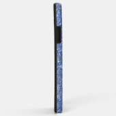 Textura rústica azul e efeito prateado Case-Mate iPhone case (Achterkant/rechts)