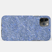 Textura rústica azul e efeito prateado Case-Mate iPhone case (Achterkant (horizontaal))