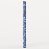 Textura rústica azul e efeito prateado Case-Mate iPhone case (Achterkant/rechts)