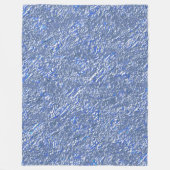 Textura rústica azul e efeito prateado fleece deken (Voorkant)