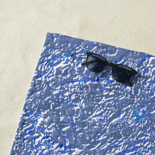 Textura rústica azul e efeito prateado strandlaken (In situ)