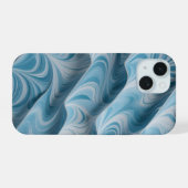 Texture abstraite de marbre bleu blanc 3D (Verso Horizontal)