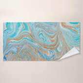 texture Abstraite en marbre bleu (Serviette de bain)