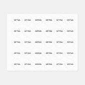 TEXTURE blanche SIMPLE ÉTIQUETTE DE STYLE DE TEXTE (Feuille)