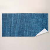 Texture bleu denim, texture bluejeans (Serviette de bain)