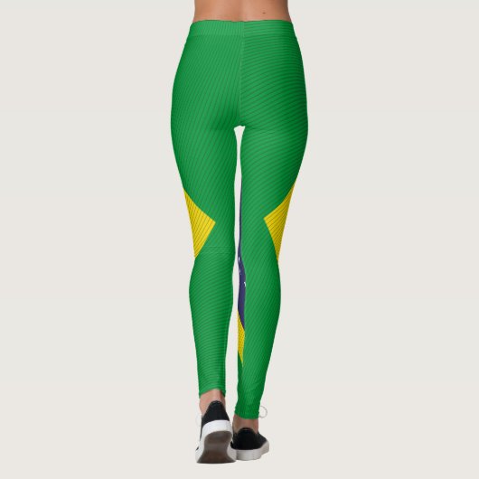 Texture Brésil Drapeau Legging (Dos)