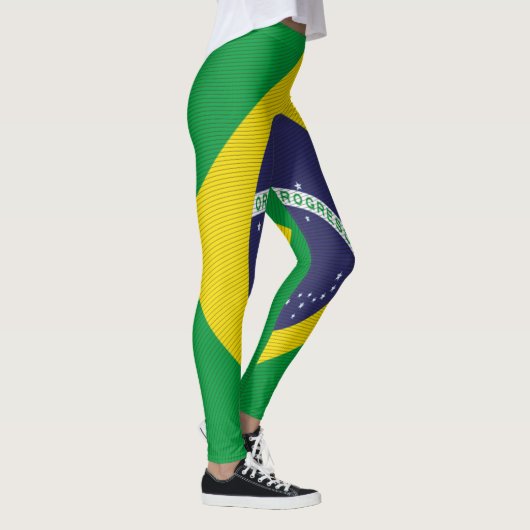 Texture Brésil Drapeau Legging (Droite)
