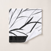 Texture brossée noire et blanche (Gant de toilette)