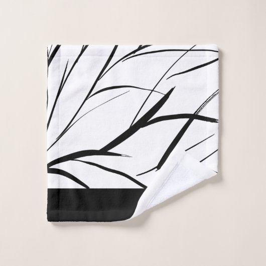 Texture brossée noire et blanche  (Gant de toilette)