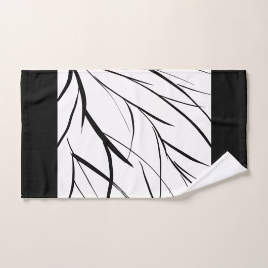 Texture brossée noire et blanche  (Serviette à main)