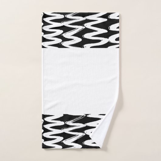 Texture brossée noire et blanche (Serviette à main)