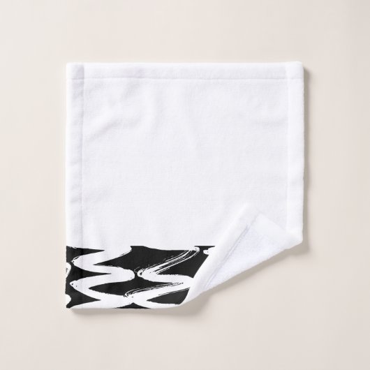 Texture brossée noire et blanche (Gant de toilette)