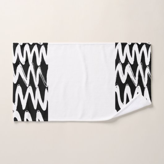 Texture brossée noire et blanche (Serviette à main)