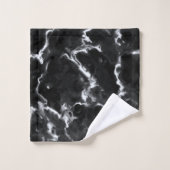 Texture classique en marbre noir gris blanc do-it- (Gant de toilette)