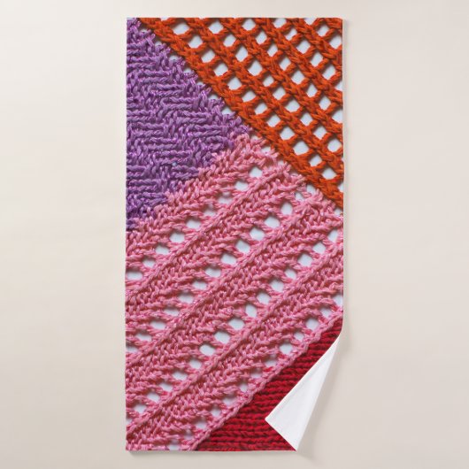 Texture colorée Abstraite tricotée par rayons.Knit (Serviette de bain)