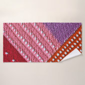 Texture colorée Abstraite tricotée par rayons.Knit (Serviette de bain)