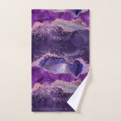 Texture d'agate scintillante violette (Serviette à main)