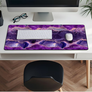 Texture d'agate scintillante violette