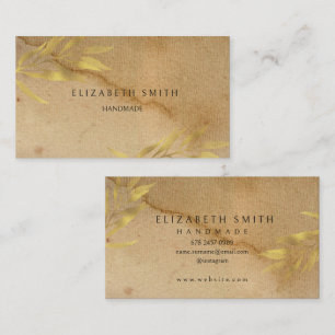 Texture d'artisanat or Carte de visite rustique
