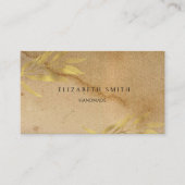 Texture d'artisanat or Carte de visite rustique (Devant)