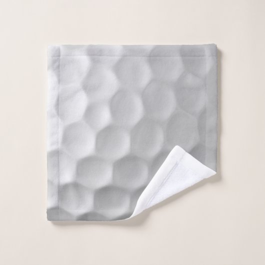 Texture de balle de golf blanche et alvéolée (Gant de toilette)