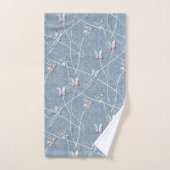 Texture de broderie Papillons à l'aquarelle sur fo (Serviette à main)