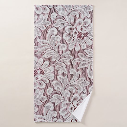 Texture de dentelle d'élégance blanche avec bea sa (Serviette de bain)