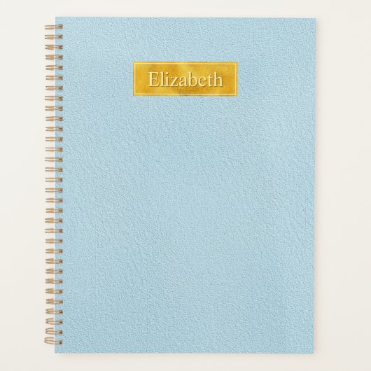 Texture de faux cuir bleu avec bannière en feuille (Devant)