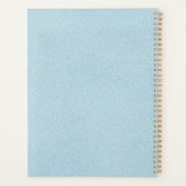 Texture de faux cuir bleu avec bannière en feuille (Dos)