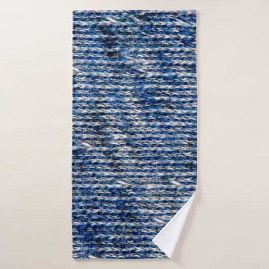 Texture de laine de tricot bleu (Serviette de bain)