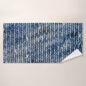 Texture de laine de tricot bleu (Serviette de bain)