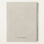 Texture de lin beige naturel avec typographie gris (Dos)