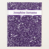 Texture de look pailleté abstrait violet & texte p (Devant)