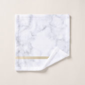 Texture de marbre blanc avec des bandes dorées (Gant de toilette)