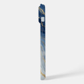 Texture de marbre bleu et or abstrait (Côté gauche)