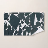 Texture de marbre géométrique gris bleu (Serviette à main)