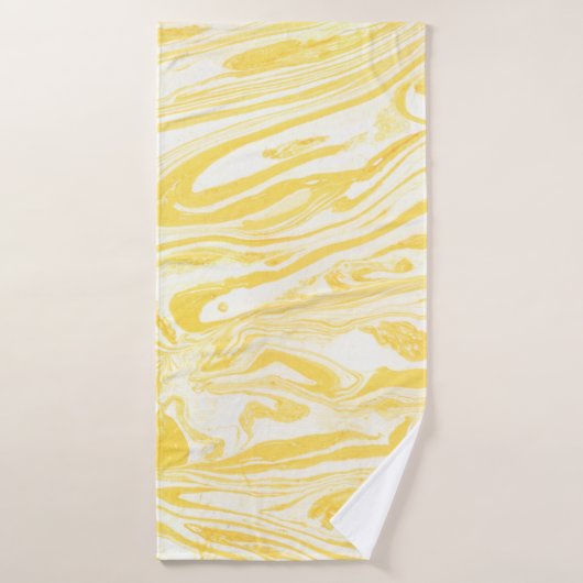Texture de marbre jaune. Main dessinée (Serviette de bain)