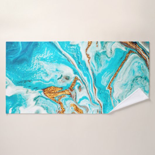 Texture de marbre. Technique orientale. ar contemp (Serviette de bain)