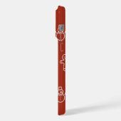 Texture de Noël rouge avec éléments de fête (Côté gauche)