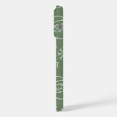 Texture de Noël vert avec des éléments festifs (Côté gauche)
