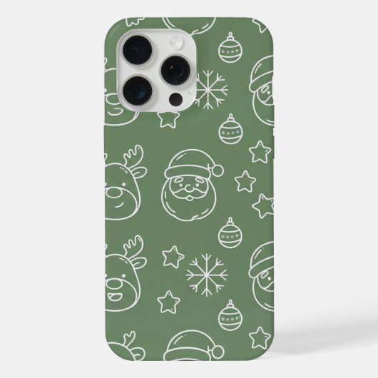 Texture de Noël vert avec des éléments festifs (Verso)