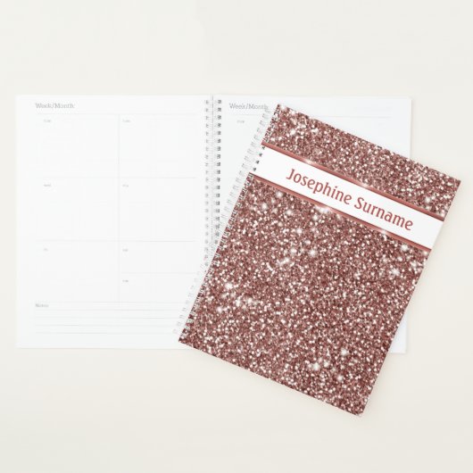 Texture de paillettes en or rose faux et texte per (Devant avec enveloppe)