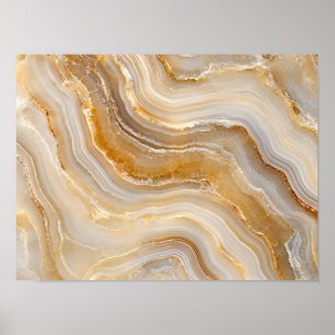 Texture de pierre d'agate dorée Art mural abstrait